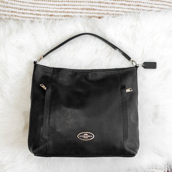 Coach Handbags - COACH 34311 LARGE SCOUT HOBO SHOULDER BAG IN PEBBLE LEATHER BLACK